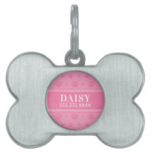 Balise pour animal de compagnie encadrée Monogramm