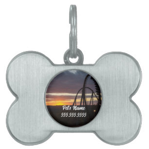 Médaillons Pour Animaux Domestiques balise Wildfire Sunset Pet Name