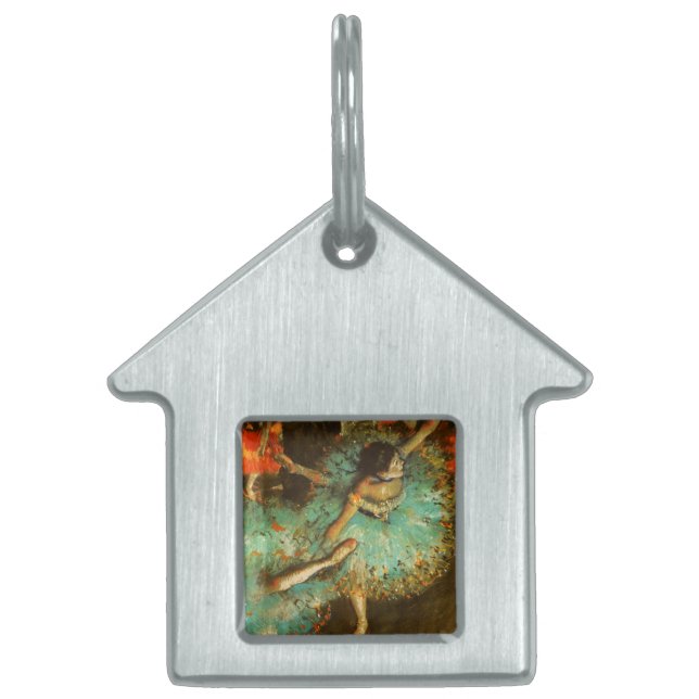 Médaillons Pour Animaux Domestiques Ballerina Dance Green Dancer Edger Degas Peinture (Devant)