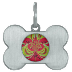 Médaillons Pour Animaux Domestiques Beau design jaune rouge. Code vecteur d'inspiratio