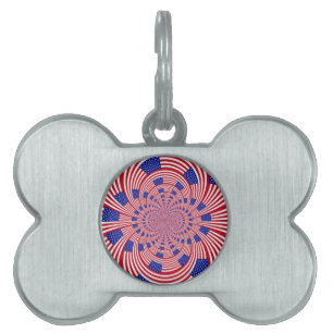 Médaillons Pour Animaux Domestiques Beau drapeau américain Extraordinaire Kaleidoscope
