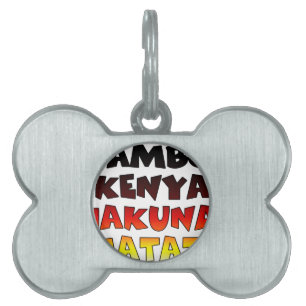 Médaillons Pour Animaux Domestiques Beau Jambo Kenya Hakuna Matata Beau Art