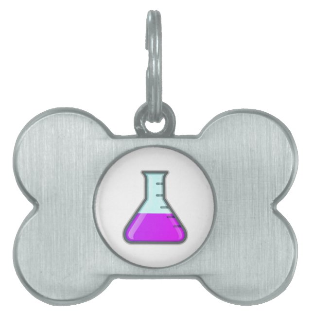 Médaillons Pour Animaux Domestiques Becher de la Science de chimie (Devant)