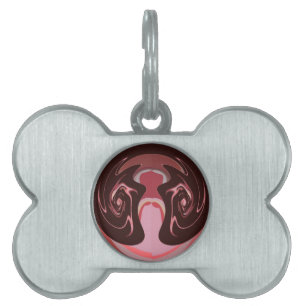 Médaillons Pour Animaux Domestiques Belle Motif Maroon Africain Design d'impression