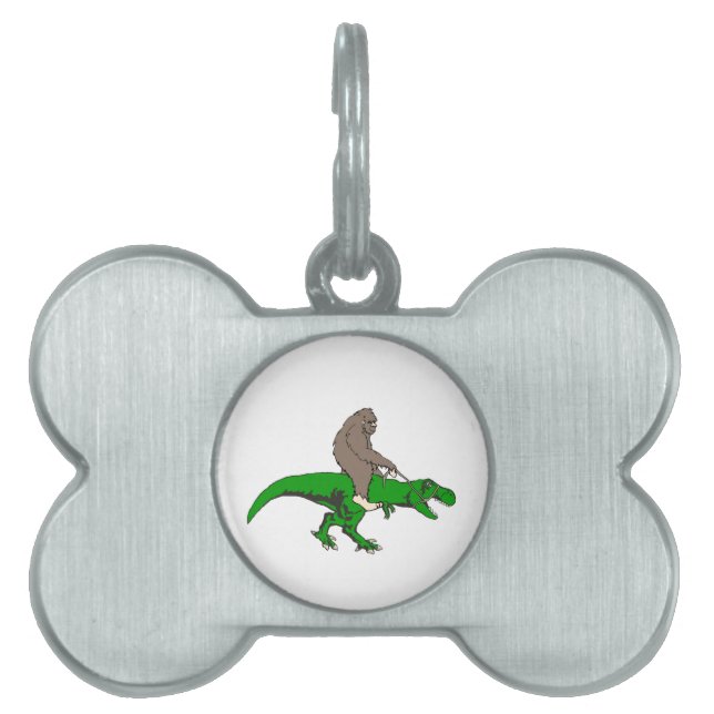 Médaillons Pour Animaux Domestiques Bigfoot montant T Rex (Devant)