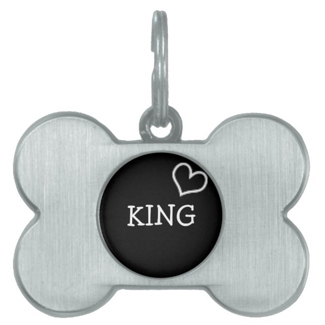 Médaillons Pour Animaux Domestiques Black Heart Framed Pet Tag (Devant)
