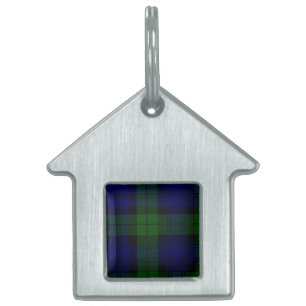 Médaillons Pour Animaux Domestiques Black Watch Tartan bleu vert Plaid