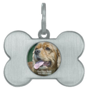 Médaillons Pour Animaux Domestiques Blonde Cocker personnalisable animal de compagnie