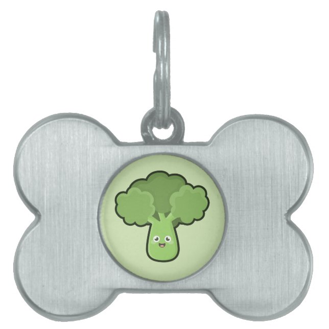 Médaillons Pour Animaux Domestiques Brocoli de Kawaii (Devant)