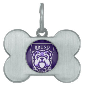 Médaillons Pour Animaux Domestiques Bulldog personnalisable