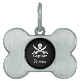 Médaillons Pour Animaux Domestiques Capitaine Pirate Personnalisé