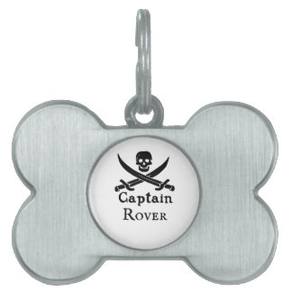 Médaillons Pour Animaux Domestiques Capitaine Pirate Personnalisé