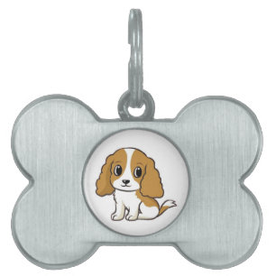 Médaillons Pour Animaux Domestiques cavalier roi charles spaniel blenheim dessin animé