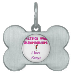 Médaillons Pour Animaux Domestiques Championnats du monde d'athlétisme Kenya Runner :