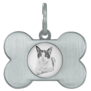 Médaillons Pour Animaux Domestiques Chat en demi-teinte