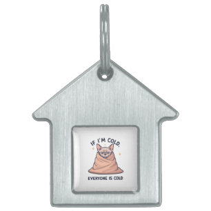Médaillons Pour Animaux Domestiques Chat Sphynx Grincheux Art Cartoonique Humour Froid