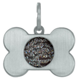 Médaillons Pour Animaux Domestiques Chic Black Diamond Chrystal Cadeaux Motifs Abstrai