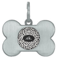Chien dalmate Abstrait Motif Monogramme noir