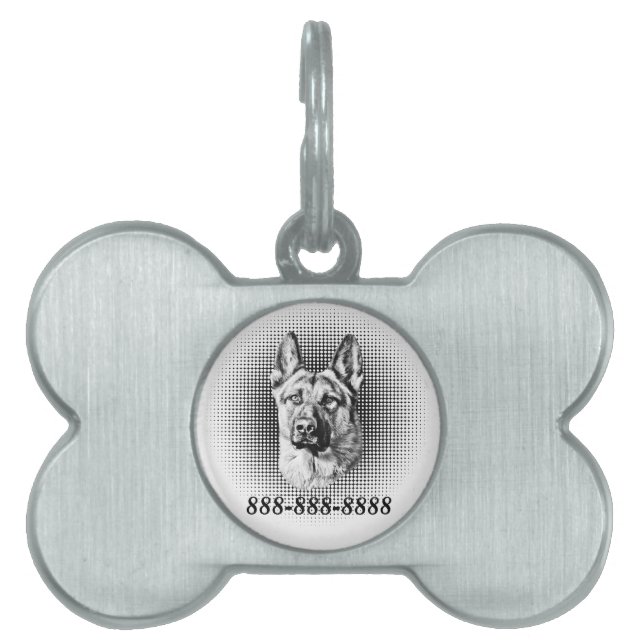 Médaillons Pour Animaux Domestiques Chien de berger allemand (Devant)