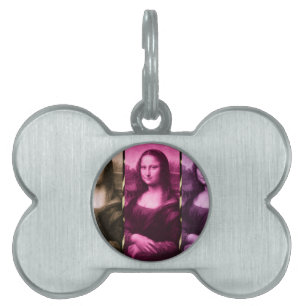 Médaillons Pour Animaux Domestiques Chocolat rose violet Poster de animal Mona Lisa