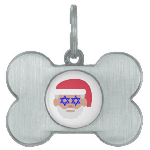 Médaillons Pour Animaux Domestiques christmukah santa claus emoji