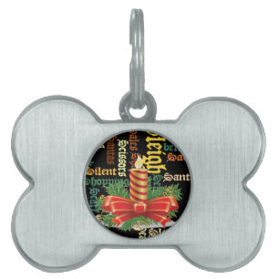Médaillons Pour Animaux Domestiques Collection d'oeuvres d'art Word de bougie de Noël