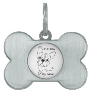 Médaillons Pour Animaux Domestiques Collier personnalisé pour Bouledogue français en l