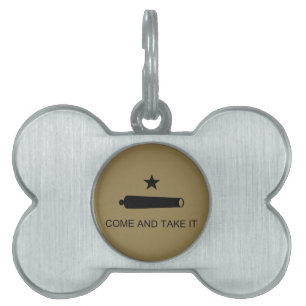 Médaillons Pour Animaux Domestiques Come & Take It ! Flag de Texas State