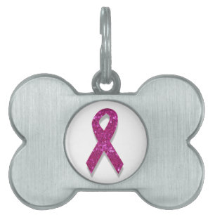 Médaillons Pour Animaux Domestiques conscience du cancer du sein rose