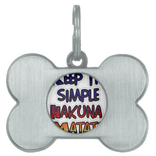 Médaillons Pour Animaux Domestiques Conserver Simple Hakuna Matata Art Print
