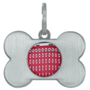 Médaillons Pour Animaux Domestiques Corée du Sud Polka Dot Drapeau Design d'art : une