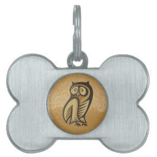 Médaillons Pour Animaux Domestiques Couleur du symbole de hibou