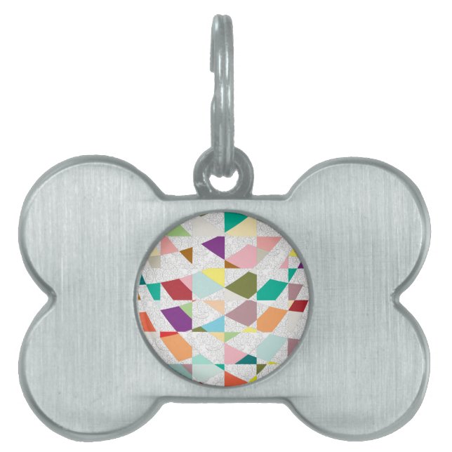 Médaillons Pour Animaux Domestiques Couleurs Abstraites Damask (Devant)