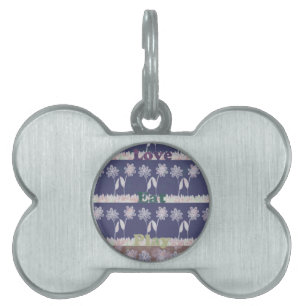Médaillons Pour Animaux Domestiques Couleurs du Baby shower bleu amour