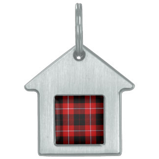 Médaillons Pour Animaux Domestiques Cunningham Tartan rouge noir