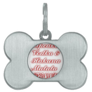 Médaillons Pour Animaux Domestiques Cupcakes Rouge Vodka Hakuna Matata FUNNY.