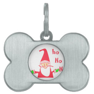 Médaillons Pour Animaux Domestiques Cute Cartoon Mouse Collection Père Noël.