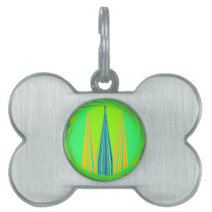 Médaillons Pour Animaux Domestiques Design d'art Motif géométrique Edgy
