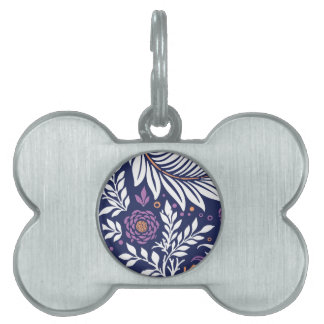 Médaillons Pour Animaux Domestiques Design floral 22