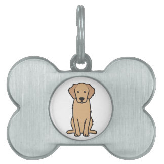 Médaillons Pour Animaux Domestiques Dessin animé de Golden Retriever