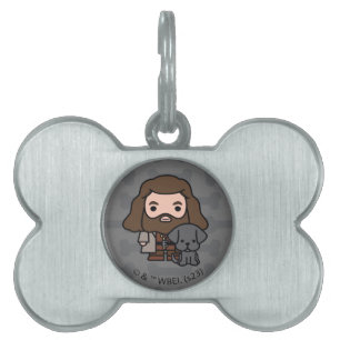 Médaillons Pour Animaux Domestiques Dessin de Hagrid et Fang dans un style cartoon