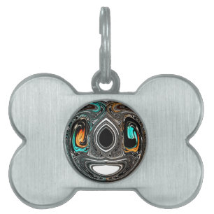 Médaillons Pour Animaux Domestiques Doodle ethnique africain Zebra texturé Art Imprime