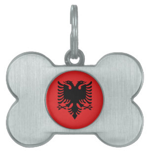 Médaillons Pour Animaux Domestiques Drapeau albanais