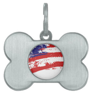 Médaillons Pour Animaux Domestiques Drapeau américain US/Amérique