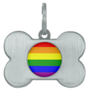 Médaillons Pour Animaux Domestiques Drapeau arc-en-ciel gay pride