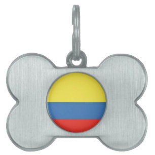 Médaillons Pour Animaux Domestiques Drapeau Colombie