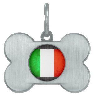 Médaillons Pour Animaux Domestiques Drapeau coloré d'Italien de contraste
