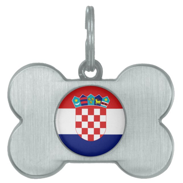 Médaillons Pour Animaux Domestiques Drapeau croate - Trobojnica (Devant)