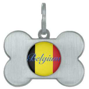 Médaillons Pour Animaux Domestiques Drapeau de Belgique