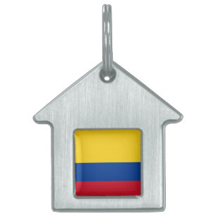 Médaillons Pour Animaux Domestiques Drapeau de Colombie, République de la Colombie